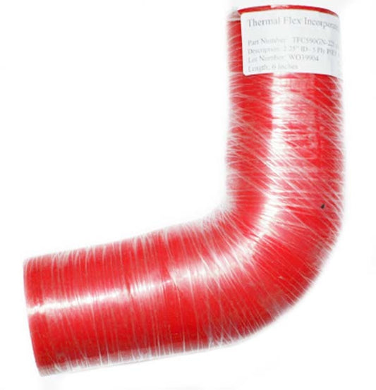 Thermal Flex TFC590GNR-250x6 90¡ Bend Silicone Hose - Red 2.50" I.D 6" Legs
