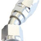Aeroflow AF507-16S Alloy 30 Deg Hose End -16AN Silver Cutter Style Ful Swivel