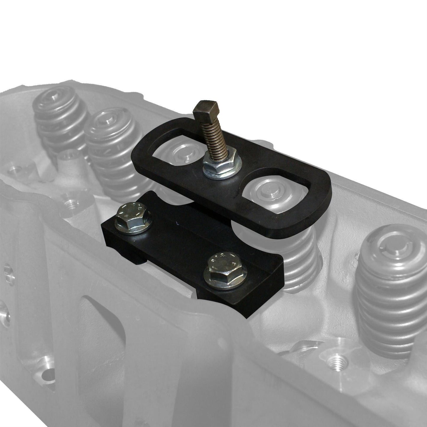 Fits cathedral port LS cylinder heads. LS1, LS6, LS2, LQ4, LQ9, 5.3L, 5.7, 6.0L, and all the other LS cathedral port variations Flow Valve Spring Compressor Trick Flow Specialties