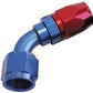 Aeroflow 100 & 450 series braided hose Alloy 60 Deg End -4AN Blue Cutter Style Full Swivel Aeroflow Performance Products AF508-04