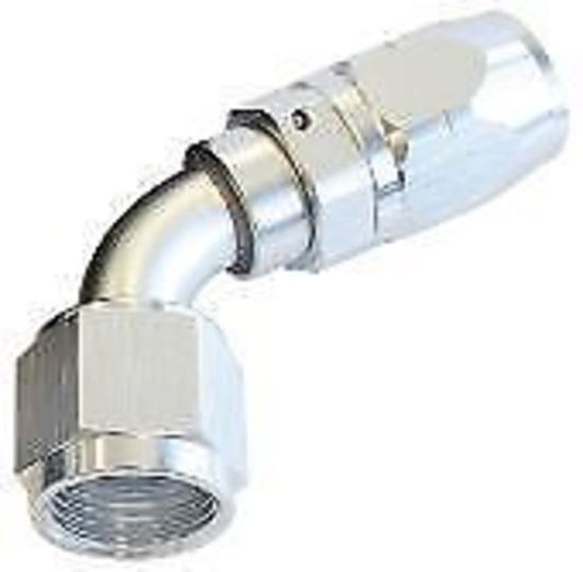 Aeroflow 100 & 450 series braided hose Alloy 60 Deg End -12AN Silver Cutter Style Ful Swivel Aeroflow Performance Products AF508-12S
