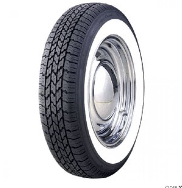 American Classic Tyres TIRAMC165R15WW 165R15 Radial Tyre w/ 2-1/4" Whitewall Tiramc165R15 Ww
