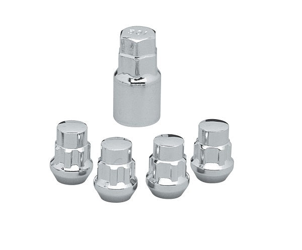 Topline TLC40405C Chrome Tapered Wheel Lock Nuts 1/2" Thread Closed End (Set of 4)