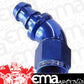 Aeroflow AF512-04 -4AN 45 Deg Full Flow Push Locblue Full Flow Push Lock