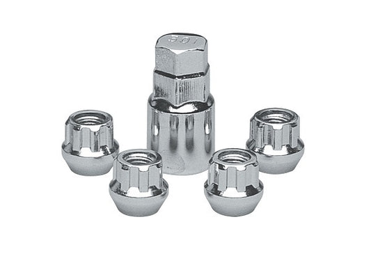 Topline TLC41205C Chrome Tapered Opend End Wheel Lock Nuts 7/16" Thread (Set of 4)