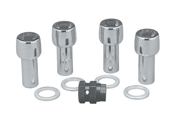 Topline TLC42405xLC Standard Mag Wheel Lock Nuts - 2.3" Tall 0.60" Shank 1/2" Thread (Set of 4)