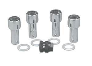 Topline TLC42405xLC Standard Mag Wheel Lock Nuts - 2.3" Tall 0.60" Shank 1/2" Thread (Set of 4)