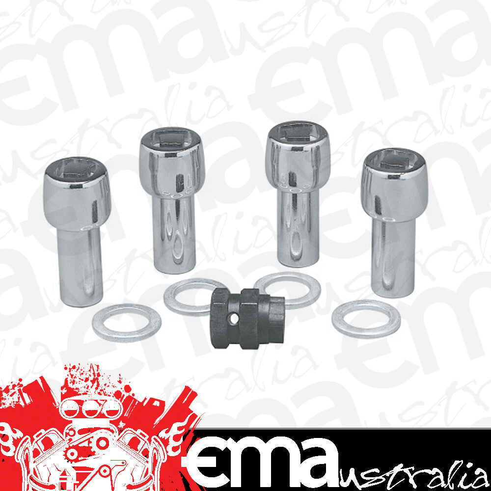Topline TLC42405xLC Standard Mag Wheel Lock Nuts - 2.3" Tall 0.60" Shank 1/2" Thread (Set of 4)
