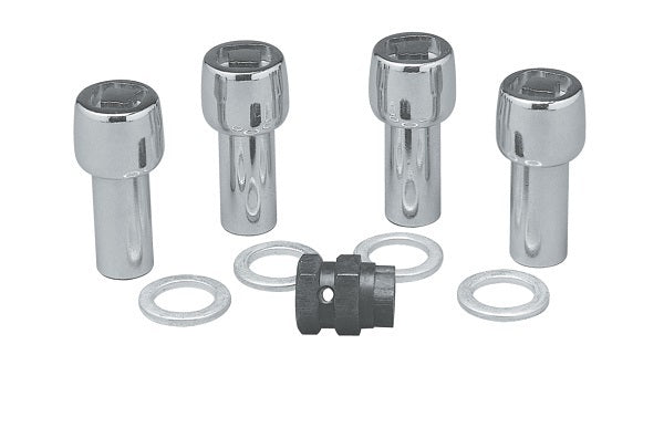 Topline TLC42705xLC Standard Mag Wheel Lock Nuts - 2.3" Tall 0.60" Shank 12mm x 1.50" Thread (Set of 4)