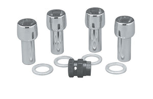 Topline TLC42705xLC Standard Mag Wheel Lock Nuts - 2.3" Tall 0.60" Shank 12mm x 1.50" Thread (Set of 4)
