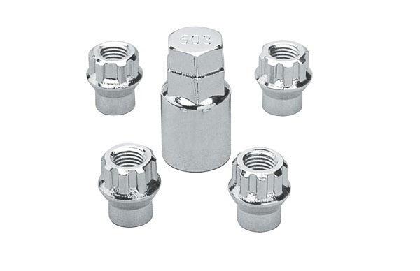 Topline TLC43705C Open End Et Wheel Lock Nuts - 1.10" Tall 0.310" Shank 12mm x 1.50" Thread (Set of 4)