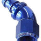 Aeroflow AF512-06 -6AN 45 Deg Full Flow Push Locblue Full Flow Push Lock
