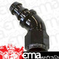 Aeroflow 400 series hose 6AN 45 Deg Full Flow Push Locblack Full Flow Push Lock Aeroflow Performance Products AF512-06BLK