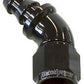 Aeroflow 400 series hose 6AN 45 Deg Full Flow Push Locblack Full Flow Push Lock Aeroflow Performance Products AF512-06BLK