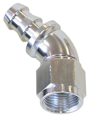 Aeroflow AF512-08S -8AN 45 Deg Full Flow Push Locsilver Full Flow Push Lock