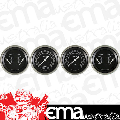 Classic Instruments | TR05SLF | Traditional - 4 Gauge Set 3-3/8" Speedo, Tacho & 2x Dual