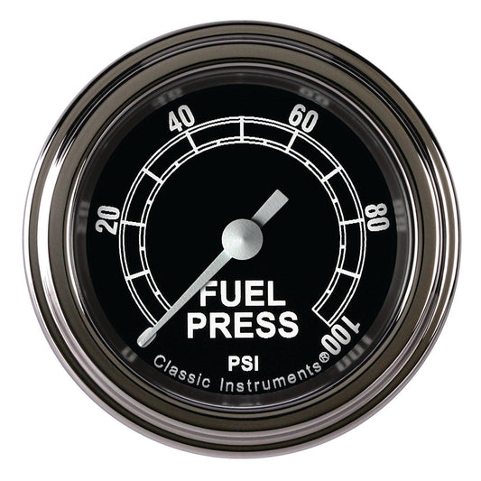Classic Instruments TR146SLF Traditional 2-1/8" Full Sweep Fuel Pressure 100ps