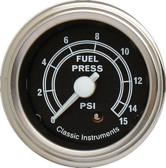 Classic Instruments TR15SLF Traditional - Fuel Pressure Gauge 15 PSI 2-1/8"