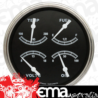 Classic Instruments TR75SLF Traditional - Quad Gauge 4-5/8" (240-33 OHM)