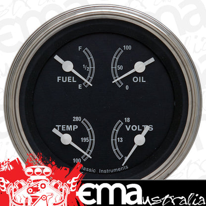 Classic Instruments TR77SLF Traditional - Quad Gauge 3-3/8" (0-30 OHM)