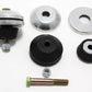 TRANS-DAPT TRD-9314 Motor Mount Pads Biscuit-Style Complete Mount Bolt-In Rubber Black/Black Kit