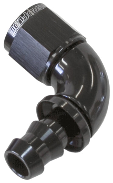 Aeroflow AF513-06BLK-25 -6AN 90 Deg Full Flow Push Locblack Full Flow Push Lock (25 Pack)