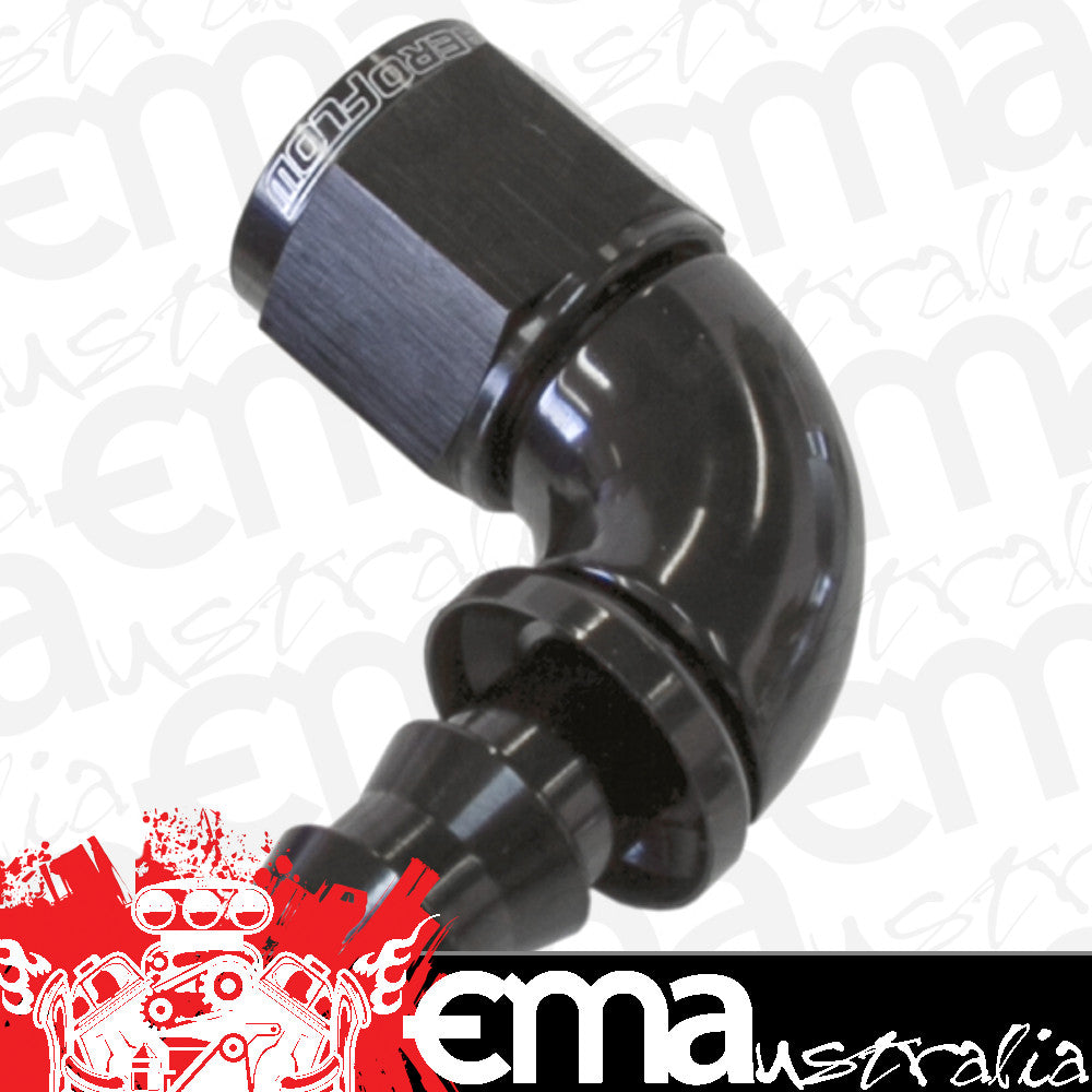 Aeroflow AF513-06BLK-25 -6AN 90 Deg Full Flow Push Locblack Full Flow Push Lock (25 Pack)