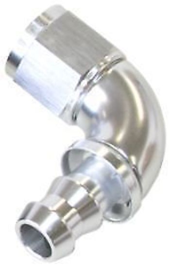 Aeroflow 400 series hose 6AN 90 Deg Full Flow Push Locsilver Full Flow Push Lock Aeroflow Performance Products AF513-06S