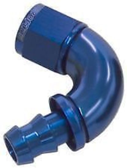 Aeroflow AF514-06 -6AN 120 Deg Full Flow Push Loblue Full Flow Push Lock