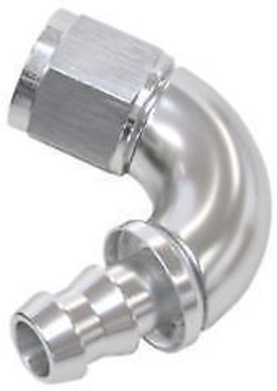 Aeroflow 400 series hose 6AN 120 Deg Full Flow Push Losilver Full Flow Push Lock Aeroflow Performance Products AF514-06S