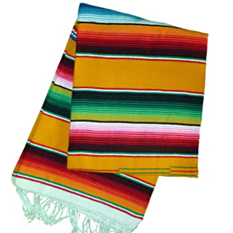 THE ROD SQUAD - Mexican Sarape Blanket X-Large - Yellow for Hotrod & Classic Cars
