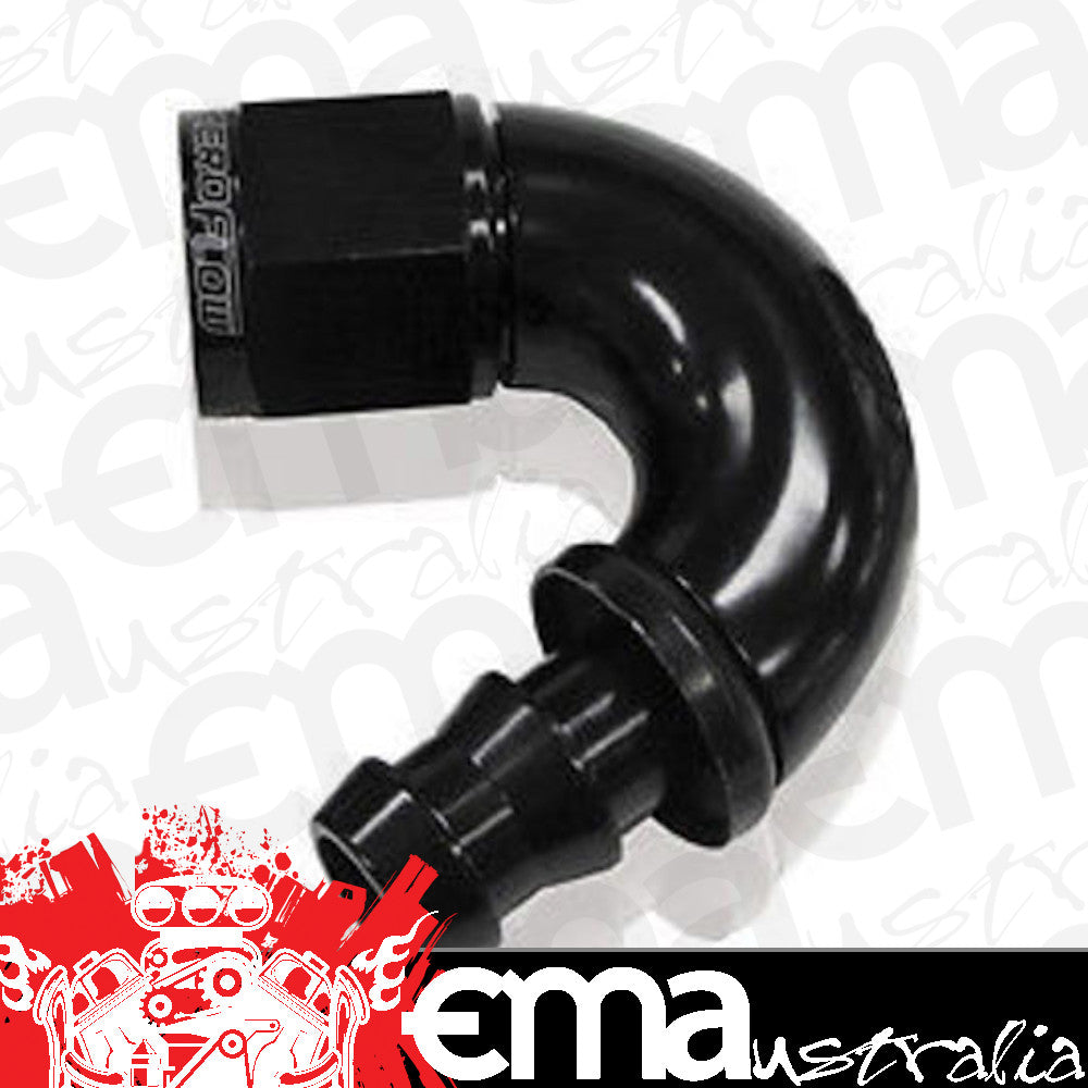 Aeroflow AF515-06BLK -6AN 150 Deg Full Flow Push Loblack Full Flow Push Lock
