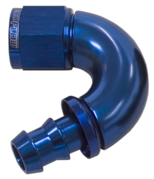 Aeroflow AF515-10 -10AN 150 Deg Full Flow Push Lblue Full Flow Push Lock