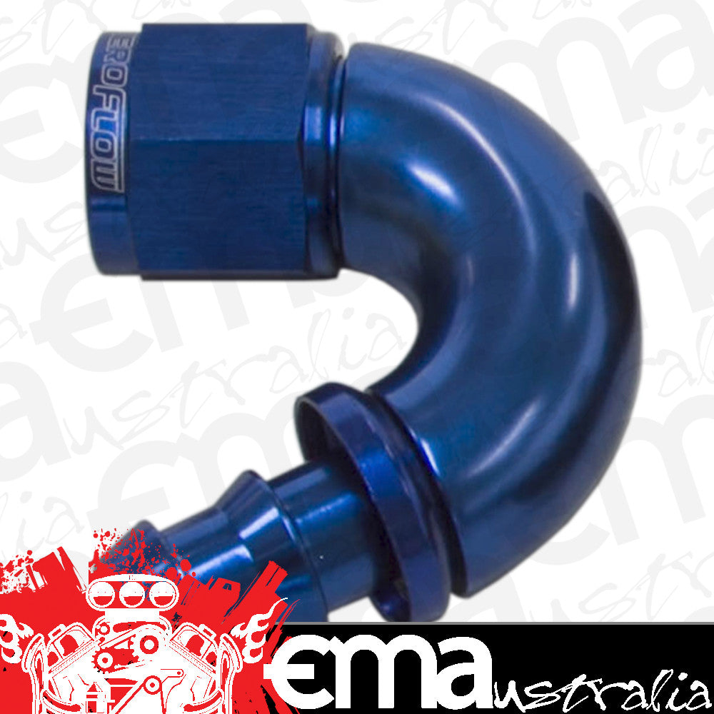 Aeroflow AF515-10 -10AN 150 Deg Full Flow Push Lblue Full Flow Push Lock
