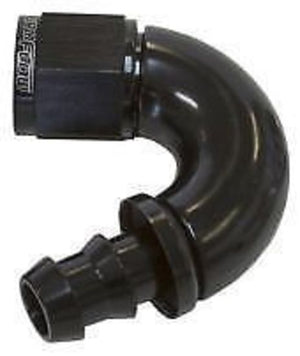Aeroflow AF515-10BLK -10AN 150 Deg Full Flow Push Lblack Full Flow Push Lock