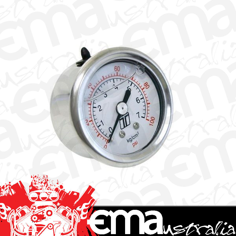 Turbosmart TS-0402-2023 1-13/16" Mech.Fuel Pressure Gauge Liquid Filled 0-100PSI