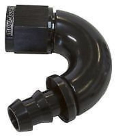 Aeroflow AF515-12BLK -12AN 150 Deg Full Flow Push Lblack Full Flow Push Lock