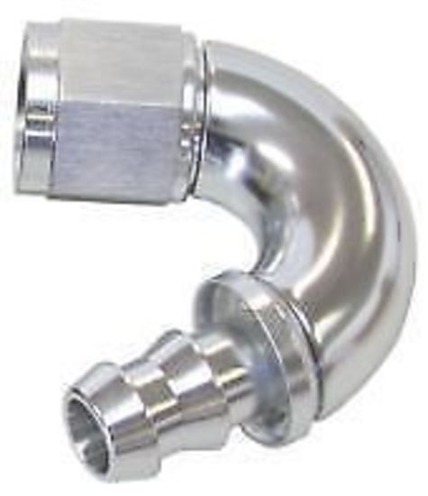Aeroflow 400 series hose 12AN 150 Deg Full Flow Push LSilver Full Flow Push Lock Aeroflow Performance Products AF515-12S