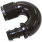 Aeroflow AF516-06BLK -6AN 180 Deg Full Flow Push Loblack Full Flow Push Lock