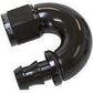 Aeroflow 400 series hose 10AN 180 Deg Full Flow Push Lblack Full Flow Push Lock Aeroflow Performance Products AF516-10BLK