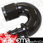 Aeroflow 400 series hose 10AN 180 Deg Full Flow Push Lblack Full Flow Push Lock Aeroflow Performance Products AF516-10BLK