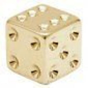 Trik Topz TT8027 Tyre Valve Caps - Gold Dice (Set of 4)