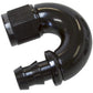 Aeroflow AF516-12BLK -12AN 180 Deg Full Flow Push Lblack Full Flow Push Lock