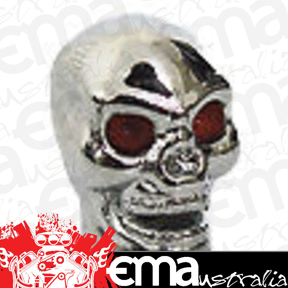 Trik Topz TT8033 Tyre Valve Caps - Chrome Skull Head (Set of 4)