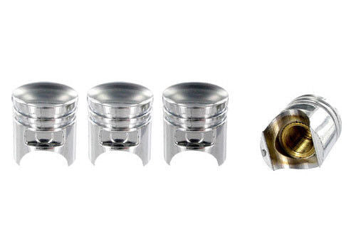 Trik Topz TT8062 Tyre Valve Caps - Chrome Piston (Set of 4)