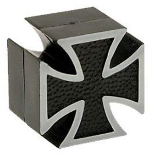 Trik Topz TT8071 Tyre Valve Caps - Iron Cross Black (Set of 4)