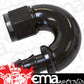 Aeroflow AF516-12BLK -12AN 180 Deg Full Flow Push Lblack Full Flow Push Lock