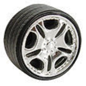 Trik Topz TT8101 Tyre Valve Caps - Chrome Tyre (Set of 4)