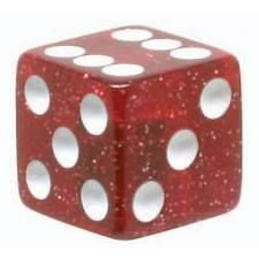 Trik Topz TT8444 Tyre Valve Caps - Red Glitter Dice (Set of 4)