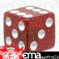 Trik Topz TT8444 Tyre Valve Caps - Red Glitter Dice (Set of 4)